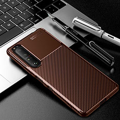 Funda Silicona Carcasa Goma Twill para Sony Xperia 1 III Marron