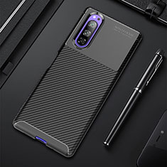 Funda Silicona Carcasa Goma Twill para Sony Xperia 5 Negro