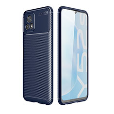 Funda Silicona Carcasa Goma Twill para Vivo iQOO U3 5G Azul