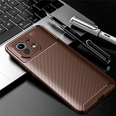 Funda Silicona Carcasa Goma Twill para Xiaomi Mi 11 Lite 5G Marron