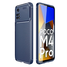 Funda Silicona Carcasa Goma Twill para Xiaomi Poco M4 Pro 4G Azul