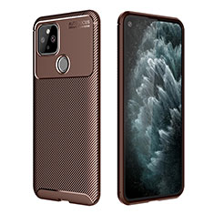 Funda Silicona Carcasa Goma Twill QK1 para Google Pixel 5 Marron