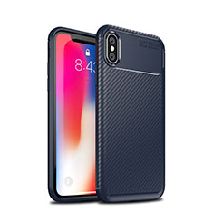 Funda Silicona Carcasa Goma Twill S01 para Apple iPhone X Azul