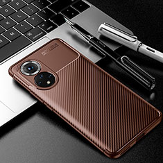 Funda Silicona Carcasa Goma Twill S01 para Huawei Honor 50 Pro 5G Marron