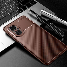 Funda Silicona Carcasa Goma Twill S01 para Huawei Honor 50 SE 5G Marron