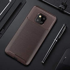 Funda Silicona Carcasa Goma Twill S01 para Huawei Mate 20 Pro Marron