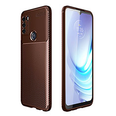 Funda Silicona Carcasa Goma Twill S01 para Motorola Moto G50 Marron