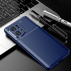 Funda Silicona Carcasa Goma Twill S01 para Oppo Find X5 5G Azul