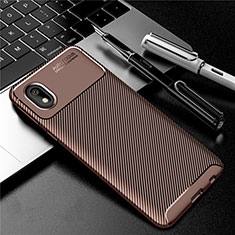 Funda Silicona Carcasa Goma Twill S01 para Samsung Galaxy A01 Core Marron