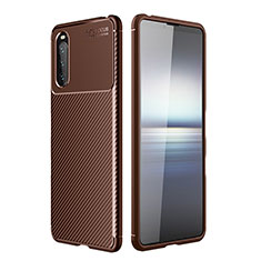 Funda Silicona Carcasa Goma Twill S01 para Sony Xperia 10 III Lite Marron