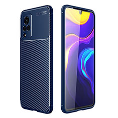 Funda Silicona Carcasa Goma Twill S01 para Vivo V21 5G Azul