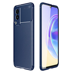 Funda Silicona Carcasa Goma Twill S01 para Vivo V21e 5G Azul