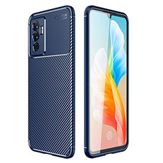 Funda Silicona Carcasa Goma Twill S01 para Vivo Y75 4G Azul