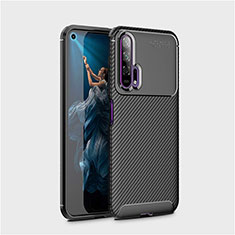 Funda Silicona Carcasa Goma Twill Y01 para Huawei Honor 20 Pro Negro