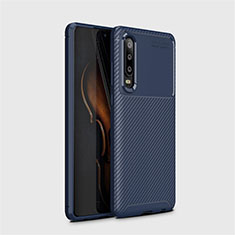 Funda Silicona Carcasa Goma Twill Y01 para Huawei P30 Azul