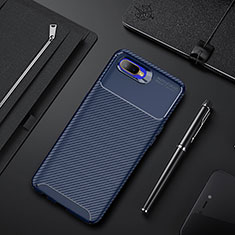 Funda Silicona Carcasa Goma Twill Y02 para Oppo K1 Azul