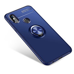 Funda Silicona Carcasa Ultrafina Goma con Anillo de dedo Soporte para Xiaomi Mi A2 Azul