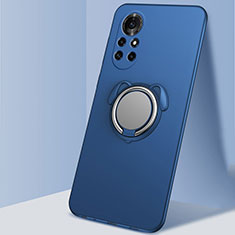 Funda Silicona Carcasa Ultrafina Goma con Magnetico Anillo de dedo Soporte A01 para Huawei Nova 8 5G Azul