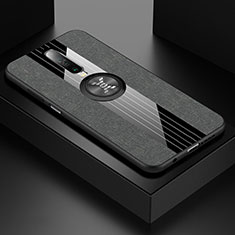 Funda Silicona Carcasa Ultrafina Goma con Magnetico Anillo de dedo Soporte A01 para Xiaomi Poco X2 Gris