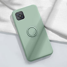 Funda Silicona Carcasa Ultrafina Goma con Magnetico Anillo de dedo Soporte A02 para Oppo Reno4 Z 5G Cian