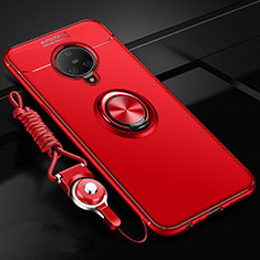 Funda Silicona Carcasa Ultrafina Goma con Magnetico Anillo de dedo Soporte A02 para Vivo Nex 3S Rojo