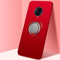 Funda Silicona Carcasa Ultrafina Goma con Magnetico Anillo de dedo Soporte A03 para Vivo Nex 3 5G Rojo