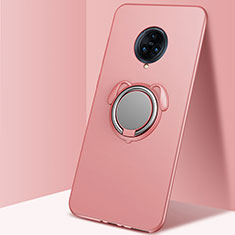 Funda Silicona Carcasa Ultrafina Goma con Magnetico Anillo de dedo Soporte A03 para Vivo Nex 3S Oro Rosa