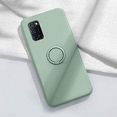 Funda Silicona Carcasa Ultrafina Goma con Magnetico Anillo de dedo Soporte A04 para Oppo A72 Cian