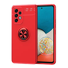 Funda Silicona Carcasa Ultrafina Goma con Magnetico Anillo de dedo Soporte JM1 para Samsung Galaxy A33 5G Rojo