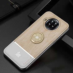 Funda Silicona Carcasa Ultrafina Goma con Magnetico Anillo de dedo Soporte JM1 para Xiaomi Mi 10i 5G Oro