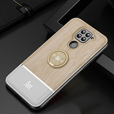 Funda Silicona Carcasa Ultrafina Goma con Magnetico Anillo de dedo Soporte JM1 para Xiaomi Redmi 10X 4G Oro