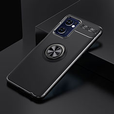 Funda Silicona Carcasa Ultrafina Goma con Magnetico Anillo de dedo Soporte JM2 para OnePlus Nord CE 2 5G Negro