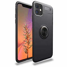 Funda Silicona Carcasa Ultrafina Goma con Magnetico Anillo de dedo Soporte para Apple iPhone 11 Negro