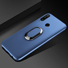 Funda Silicona Carcasa Ultrafina Goma con Magnetico Anillo de dedo Soporte para Huawei Honor 10i Azul