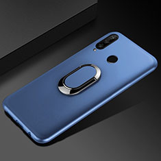 Funda Silicona Carcasa Ultrafina Goma con Magnetico Anillo de dedo Soporte para Huawei P Smart+ Plus (2019) Azul