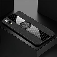 Funda Silicona Carcasa Ultrafina Goma con Magnetico Anillo de dedo Soporte para Huawei P Smart Z (2019) Negro