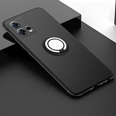 Funda Silicona Carcasa Ultrafina Goma con Magnetico Anillo de dedo Soporte para Motorola Moto S30 Pro 5G Negro