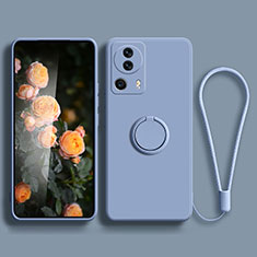 Funda Silicona Carcasa Ultrafina Goma con Magnetico Anillo de dedo Soporte para Xiaomi Civi 2 5G Gris Lavanda