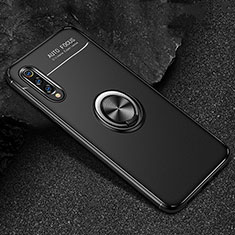 Funda Silicona Carcasa Ultrafina Goma con Magnetico Anillo de dedo Soporte para Xiaomi Mi 9 Pro Negro