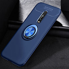 Funda Silicona Carcasa Ultrafina Goma con Magnetico Anillo de dedo Soporte para Xiaomi Redmi K20 Azul