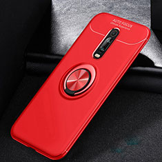 Funda Silicona Carcasa Ultrafina Goma con Magnetico Anillo de dedo Soporte para Xiaomi Redmi K20 Pro Rojo