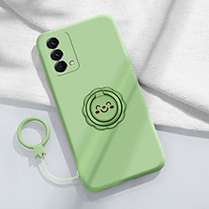 Funda Silicona Carcasa Ultrafina Goma con Magnetico Anillo de dedo Soporte S01 para Realme GT Master 5G Verde