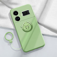 Funda Silicona Carcasa Ultrafina Goma con Magnetico Anillo de dedo Soporte S01 para Realme GT Neo5 5G Verde