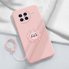 Funda Silicona Carcasa Ultrafina Goma con Magnetico Anillo de dedo Soporte S01 para Vivo X Note Rosa