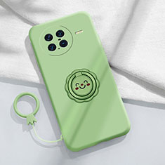 Funda Silicona Carcasa Ultrafina Goma con Magnetico Anillo de dedo Soporte S01 para Vivo X Note Verde