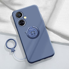 Funda Silicona Carcasa Ultrafina Goma con Magnetico Anillo de dedo Soporte S02 para OnePlus Nord CE 3 Lite 5G Gris Lavanda