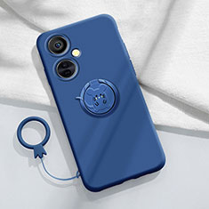 Funda Silicona Carcasa Ultrafina Goma con Magnetico Anillo de dedo Soporte S02 para OnePlus Nord N30 5G Azul