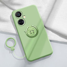 Funda Silicona Carcasa Ultrafina Goma con Magnetico Anillo de dedo Soporte S02 para OnePlus Nord N30 5G Verde