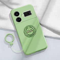 Funda Silicona Carcasa Ultrafina Goma con Magnetico Anillo de dedo Soporte S02 para Realme GT Neo5 240W 5G Verde