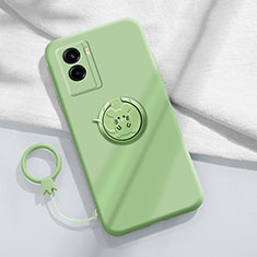 Funda Silicona Carcasa Ultrafina Goma con Magnetico Anillo de dedo Soporte S02 para Vivo Y55s (2021) Verde